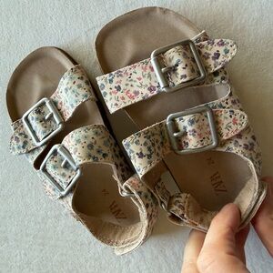 Zara Kids Floral Sandals - Cream